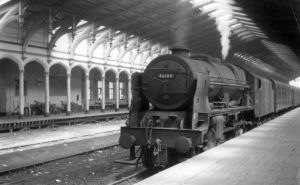 © Colin G. Maggs, Ex LMS 46100 'Royal Scot' rests in platform 13 at Bristol Temple Meads having arrived from the north in July 1961